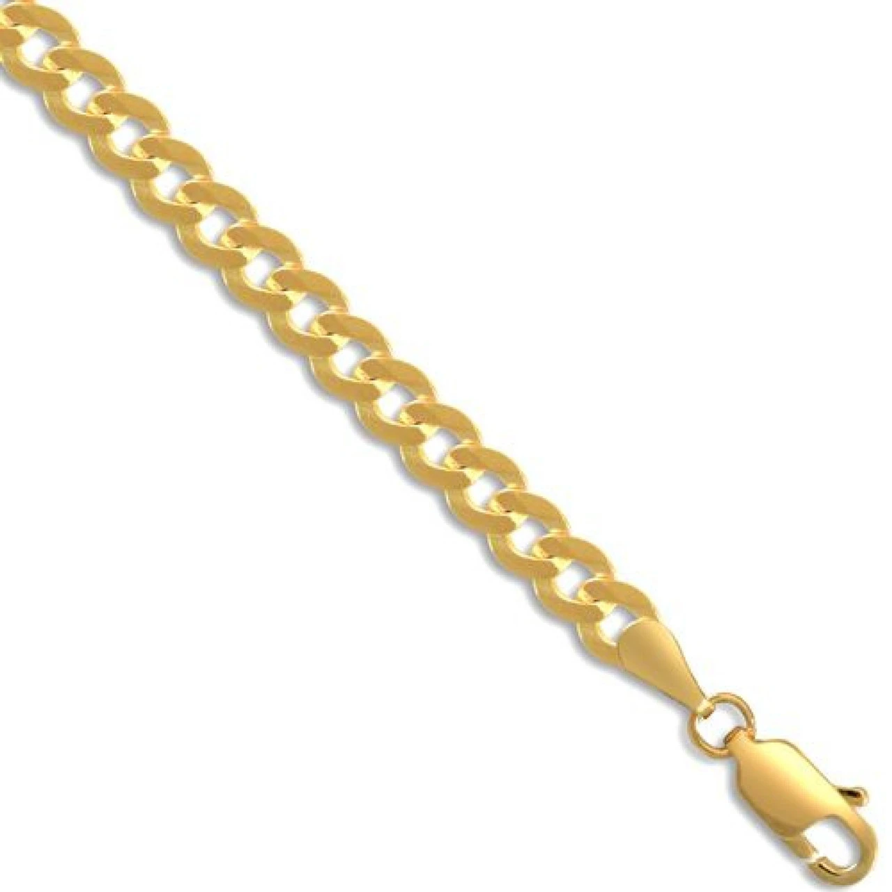 9ct Yellow Gold Flat Curb 4.4mm Gauge 8.5inch Bracelet P702037B-8.5 1 9ct Yellow Gold Flat Curb 4.4mm Gauge 8.5inch Bracelet P702037B-8.5