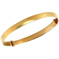 9ct Yellow Gold Flat Polished Gold Children Baby Expanding Bangle P702065