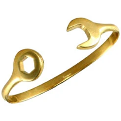 9ct Yellow Gold Polished Children Baby Spanner Bangle P702073