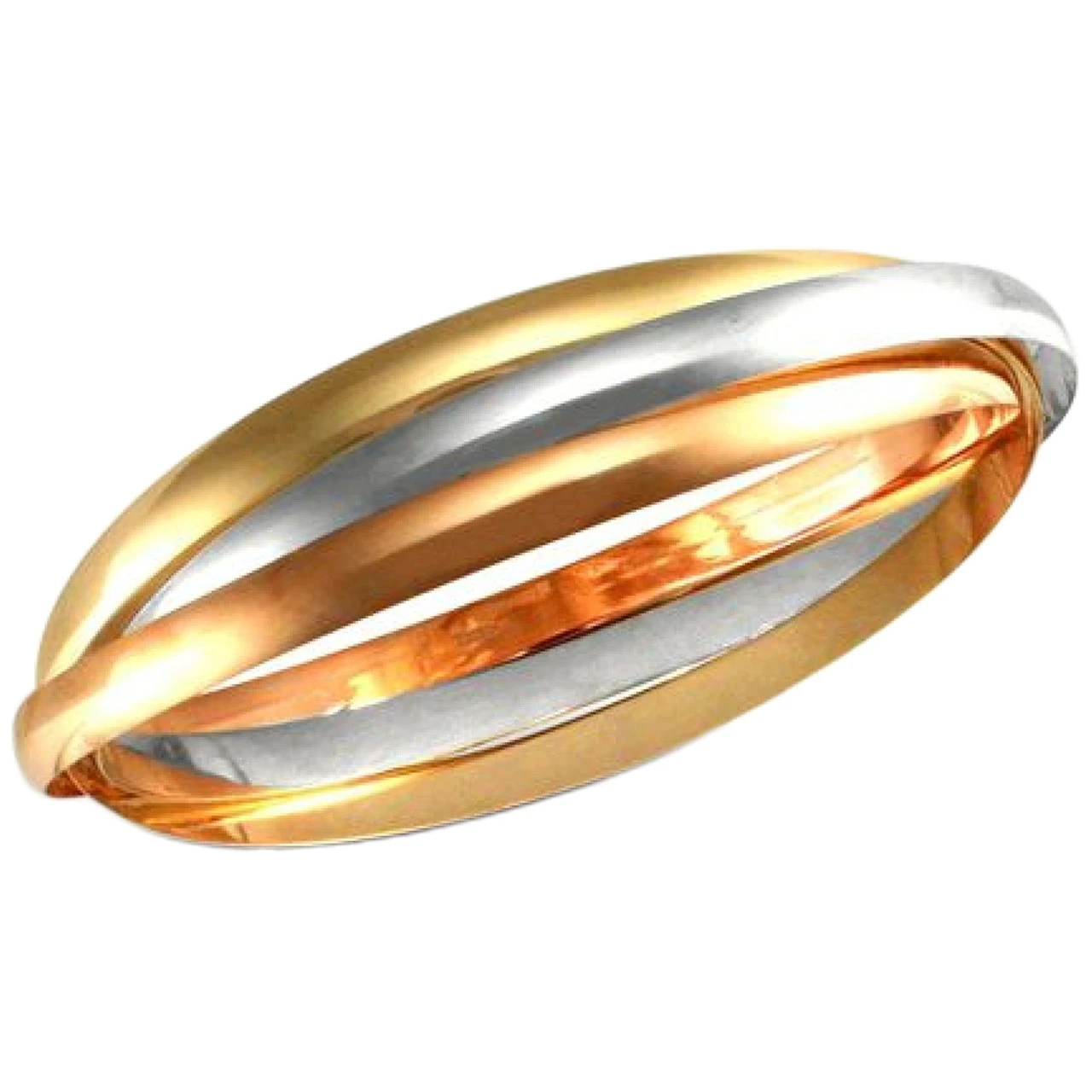 Solid Yellow White And Rose Three Colour 9ct Gold 4mm Russian Wedding Ring Design Slave Bangle P702048 1 Solid Yellow White And Rose Three Colour 9ct Gold 4mm Russian Wedding Ring Design Slave Bangle P702048