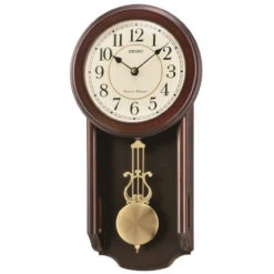 Seiko Westminster/Whittington Dual Chime Wooden Case Pendulum Wall Clock QXH063B