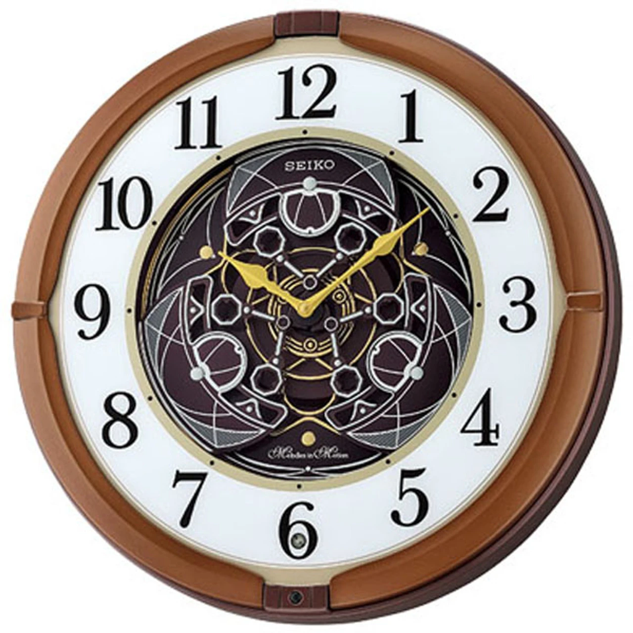 Seiko Metallic Brown Melody In Motion Musical Wall Clock QXM380B 1 Seiko Metallic Brown Melody In Motion Musical Wall Clock QXM380B