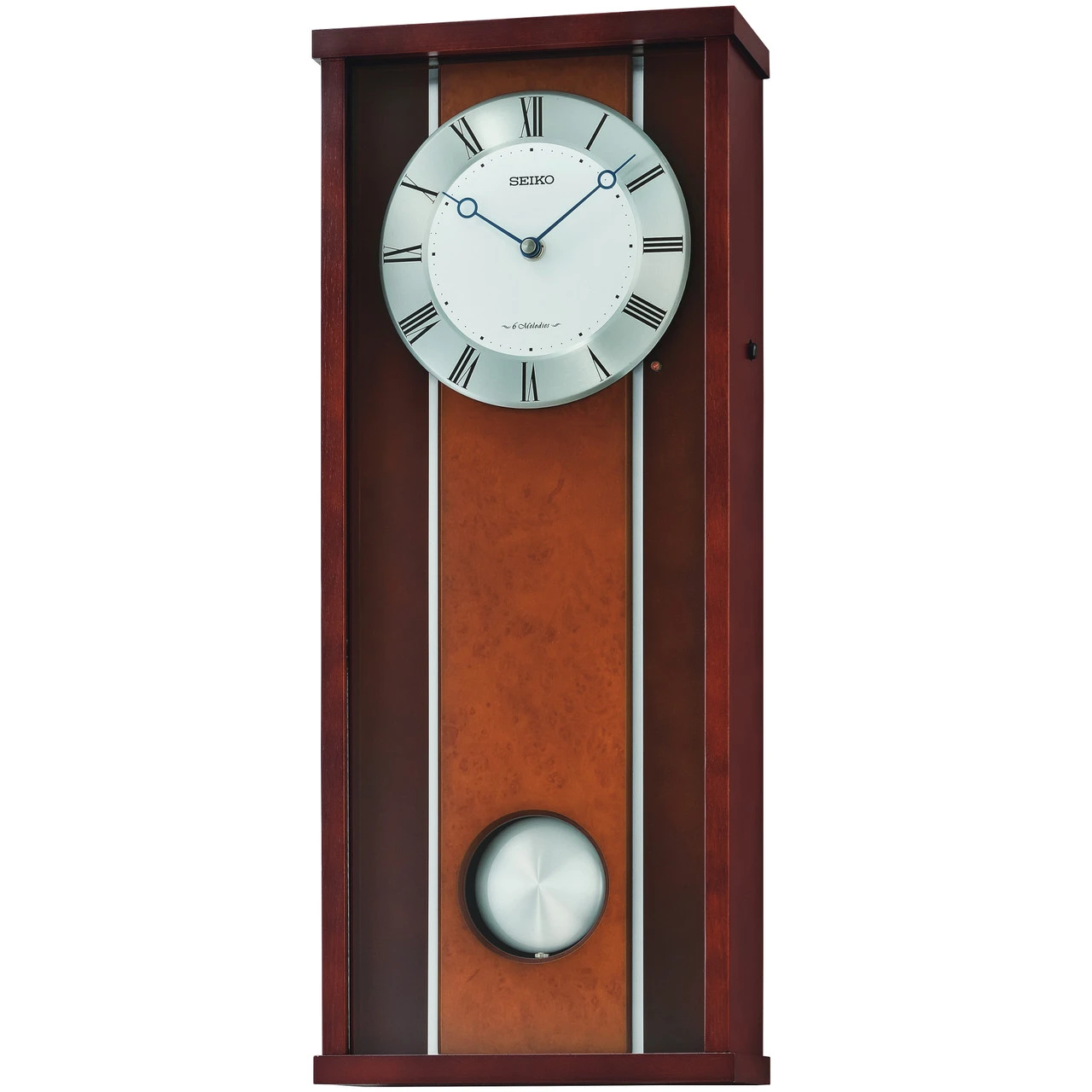 Seiko Melodies In Motion Pendulum Dark Brown Wall Clock QXM396B 1 Seiko Melodies In Motion Pendulum Dark Brown Wall Clock QXM396B