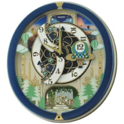 Seiko Melodies In Motion Blue Case Wall Clock QXM398L