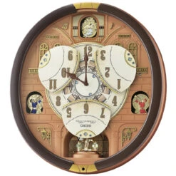 Seiko Melodies In Motion Westminster Metallic Dark Brown Case Wall Clock QXM601B -Lux Jewellery Shop QXM601B 2 26521.1692610202