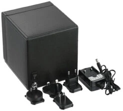 WOLF Cub Watchwinder With Cover In Pebble Black 461103 -Lux Jewellery Shop WOLF461103 2 85896.1670934014