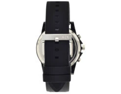 Armani Exchange Replacement Watch Strap For AX1326 Black Silicon With Free Connecting Pins