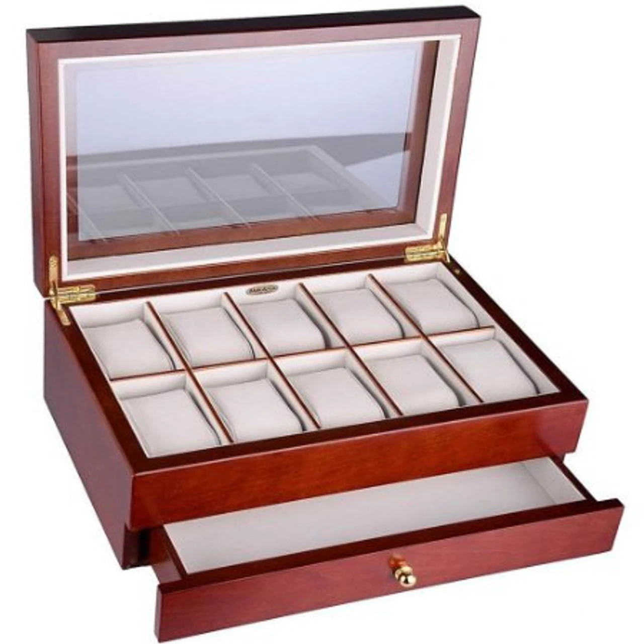 Mele And Co Watch Box For 10 Watches Walnut Display Case 1476 1 Mele And Co Watch Box For 10 Watches Walnut Display Case 1476