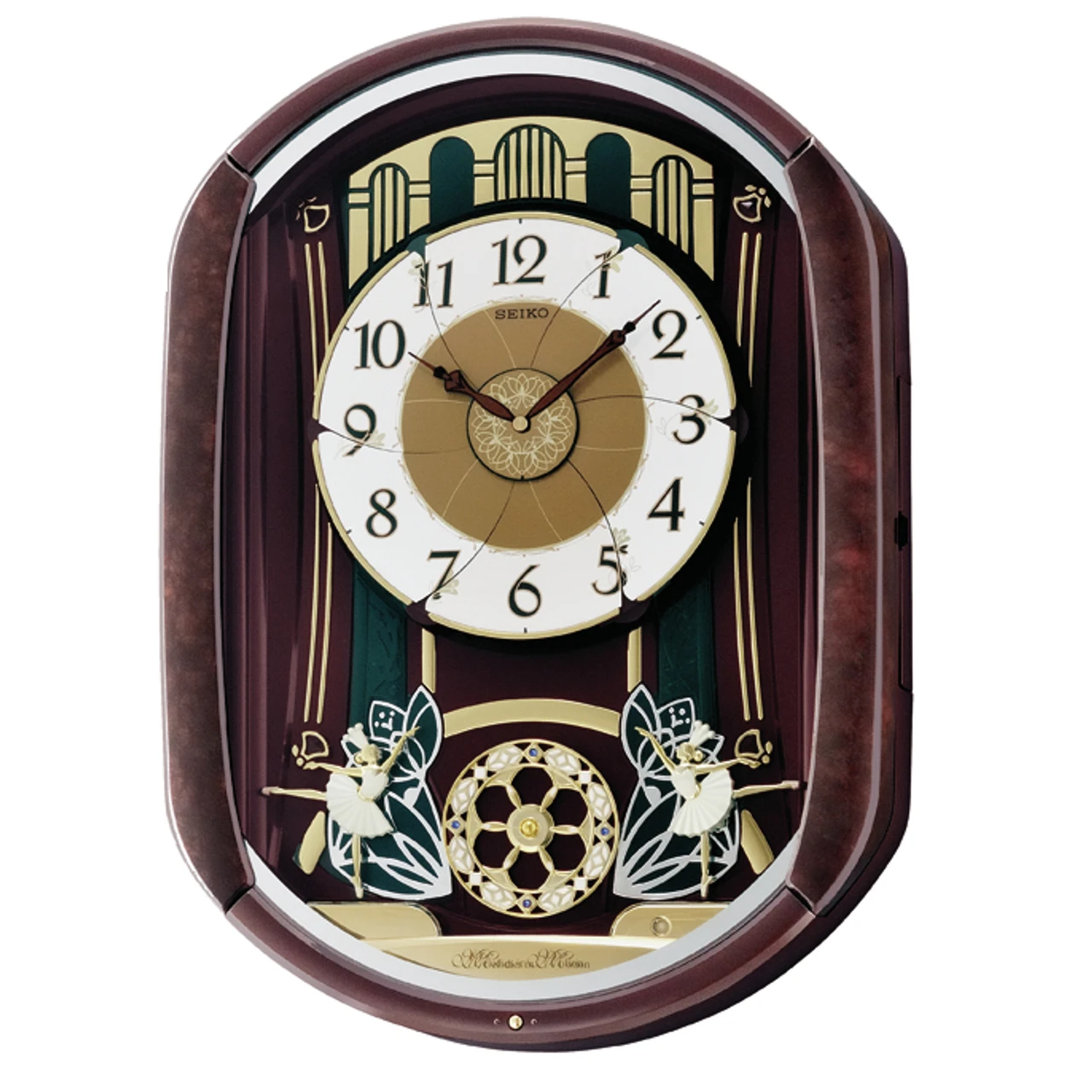 Seiko Melody In Motion Sparkle LED Marionette Wall Clock QXM297B 1 Seiko Melody In Motion Sparkle LED Marionette Wall Clock QXM297B